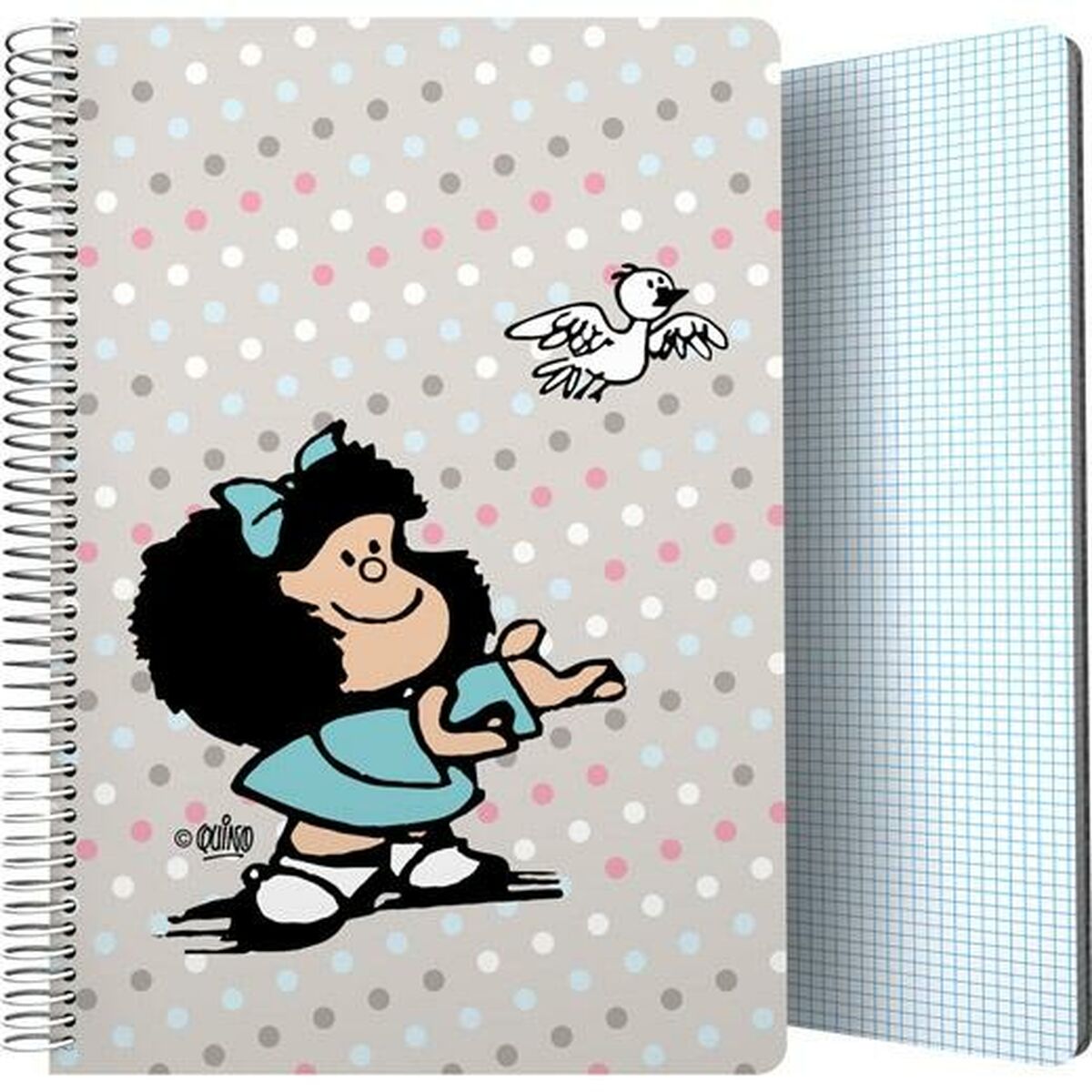 Cuaderno Mafalda Bird Multicolor Din A4 80 Hojas