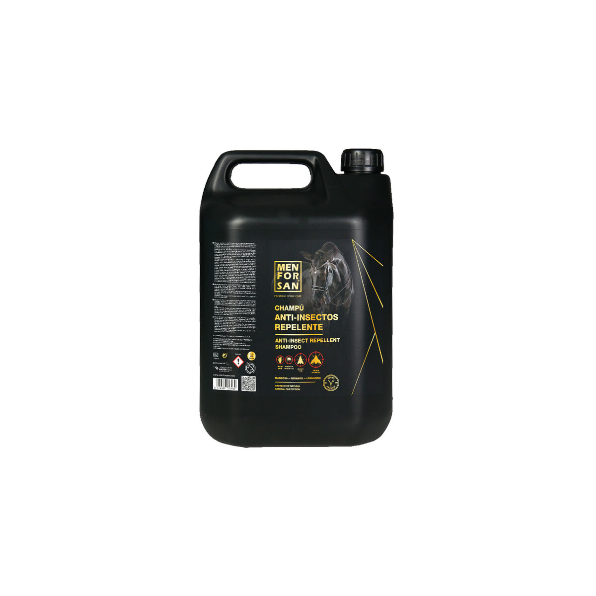 Shampoo pour Chevaux Menforsan herbal 5 L Répulsif d'insectes