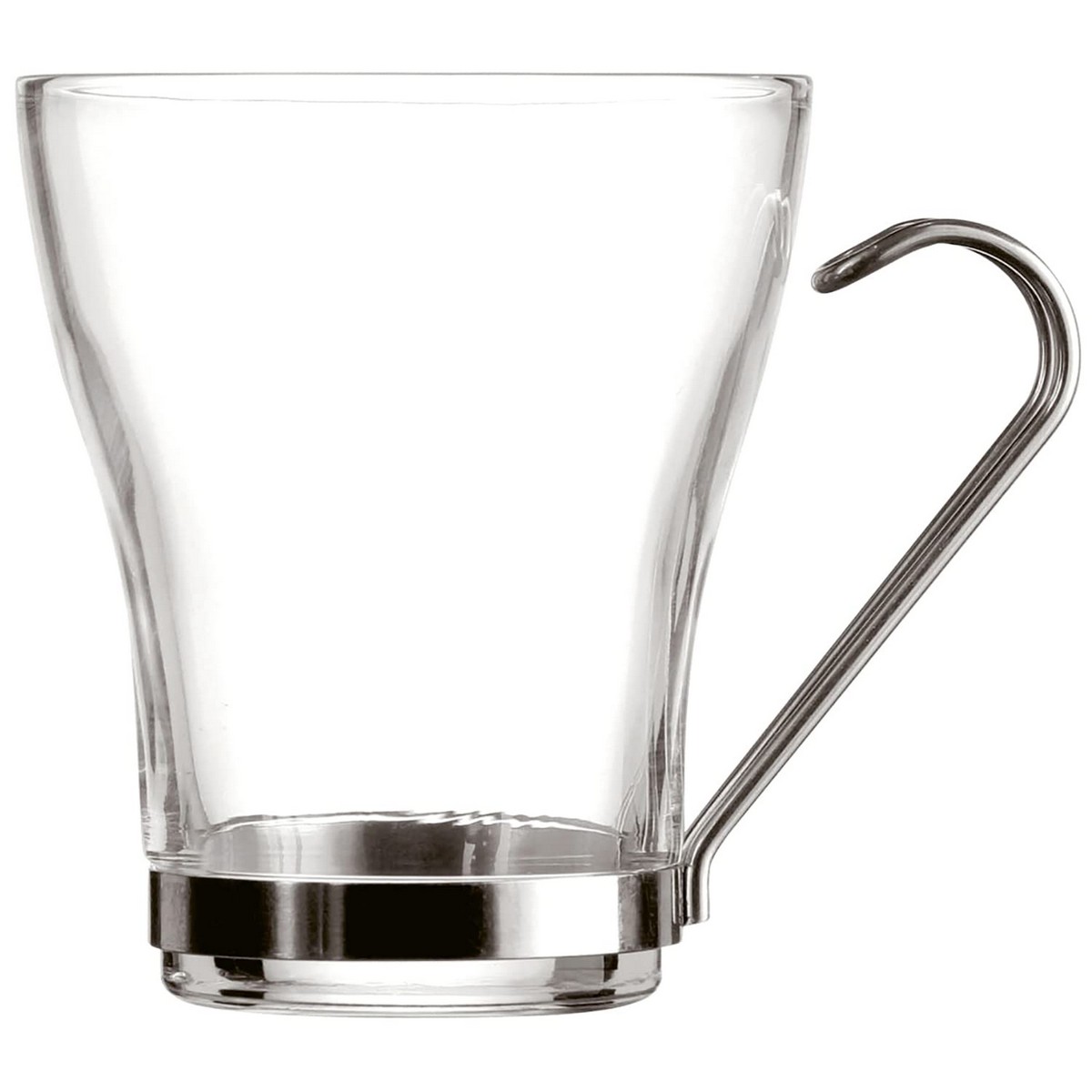 Ensemble de tasses à café Quid Transparent Acier verre (25 cl) (3 Unités)