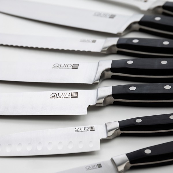 Cuchillo Santoku Quid Professional Inox Chef Black (13 cm) (4)