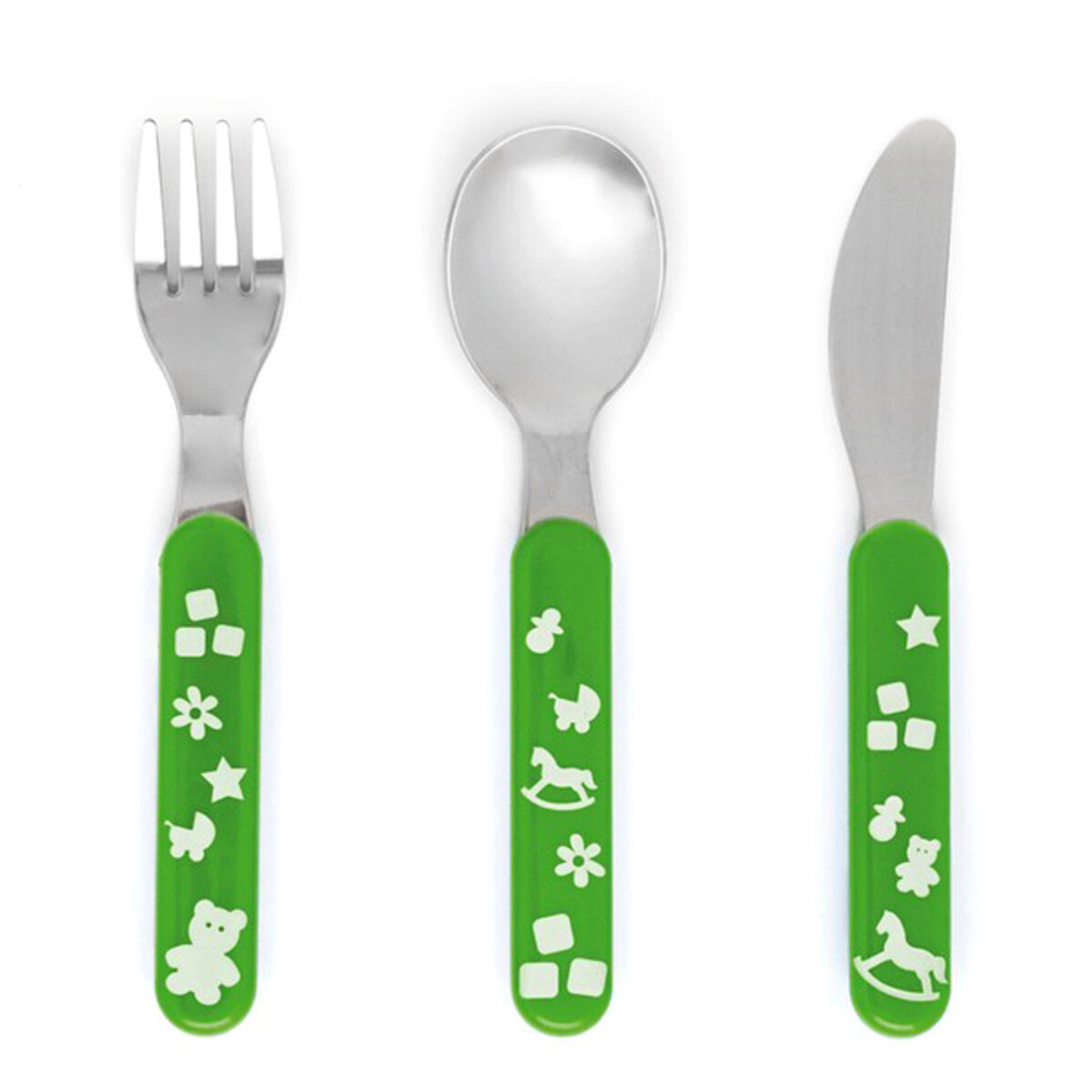 Cutlery set Quid Go Peques (3 pcs) Multicolour Stainless steel