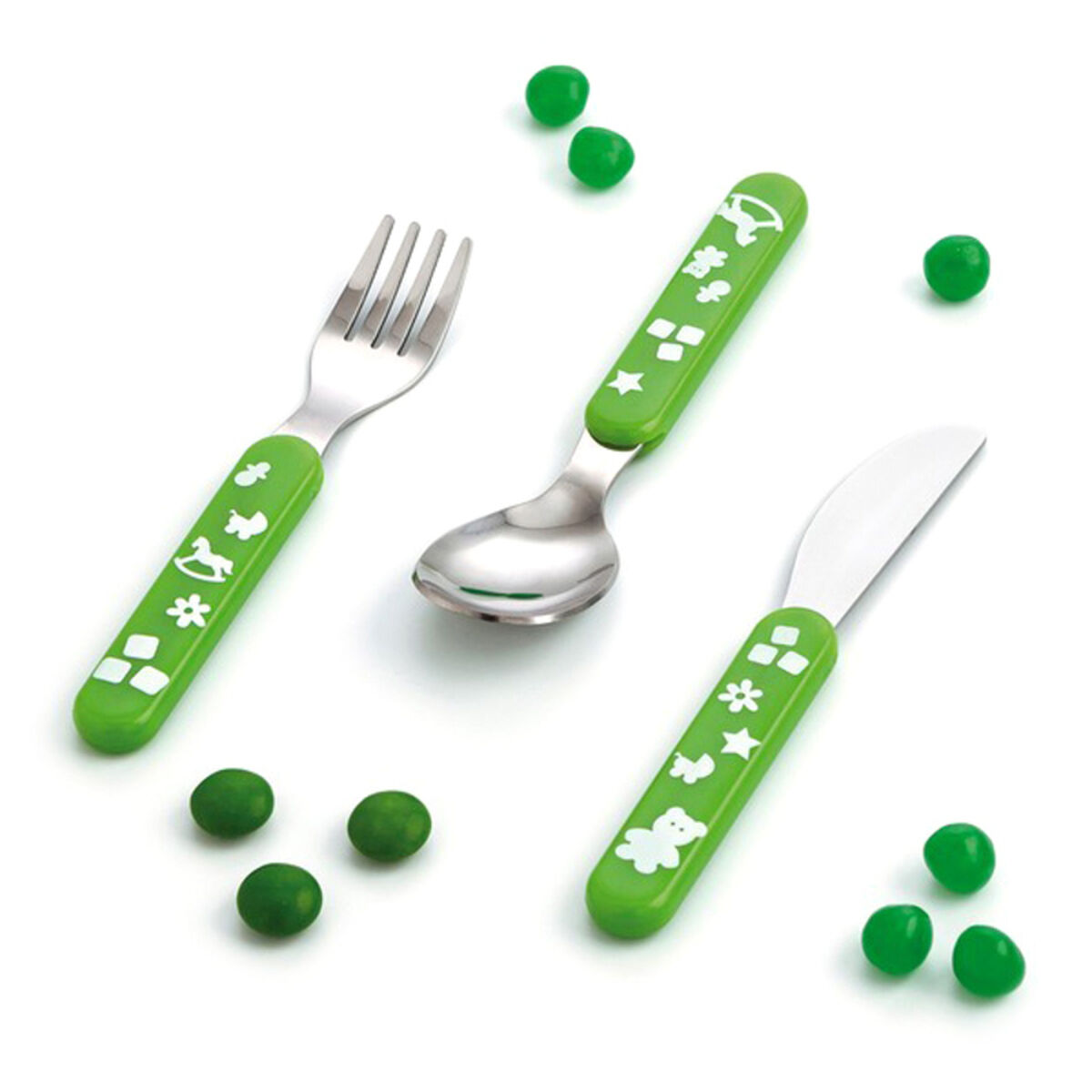 Cutlery set Quid Go Peques (3 pcs) Multicolour Stainless steel