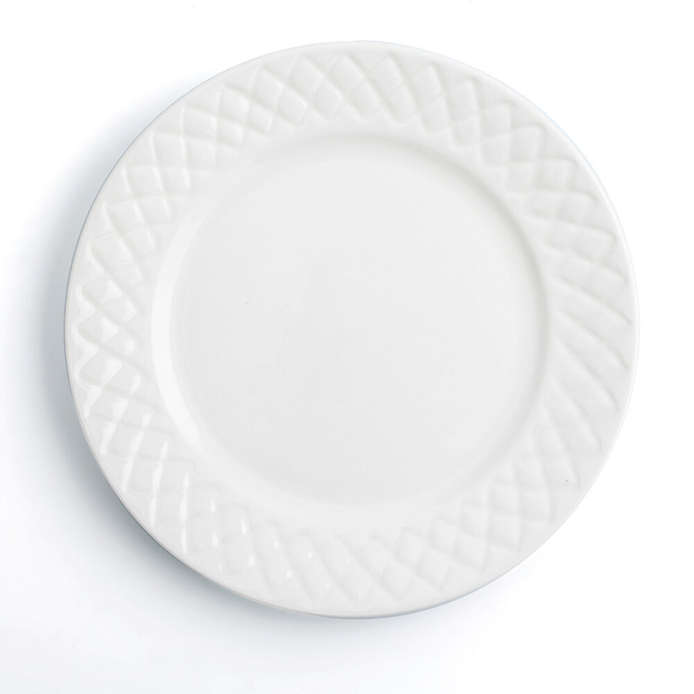 Desserttallerken Bidasoa Optical Keramik Hvid (Ø 19 cm)