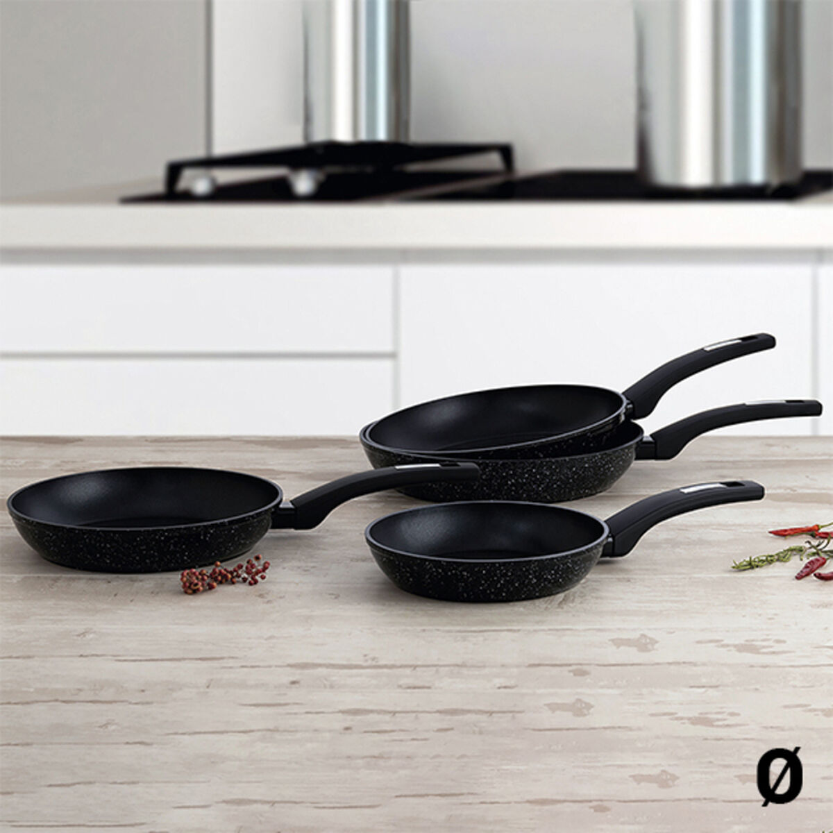 Non-stick frying pan Quid Estelar Black Metal, view 2