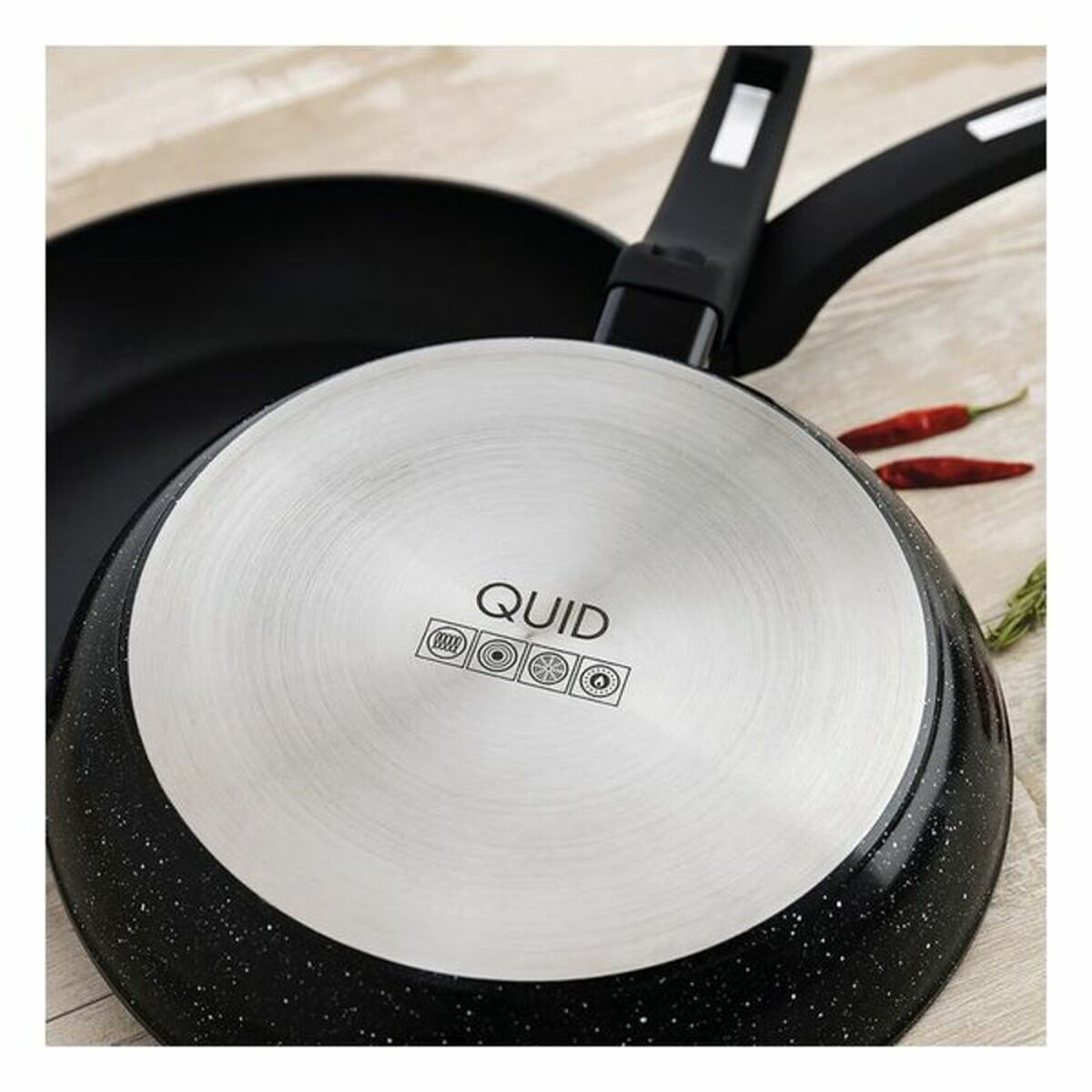 Non-stick frying pan Quid Estelar Black Metal, view 4