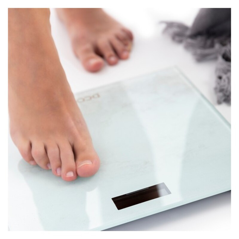 Digital Bathroom Scales Dcook Gallery Plastic Batteries included Tempered glass