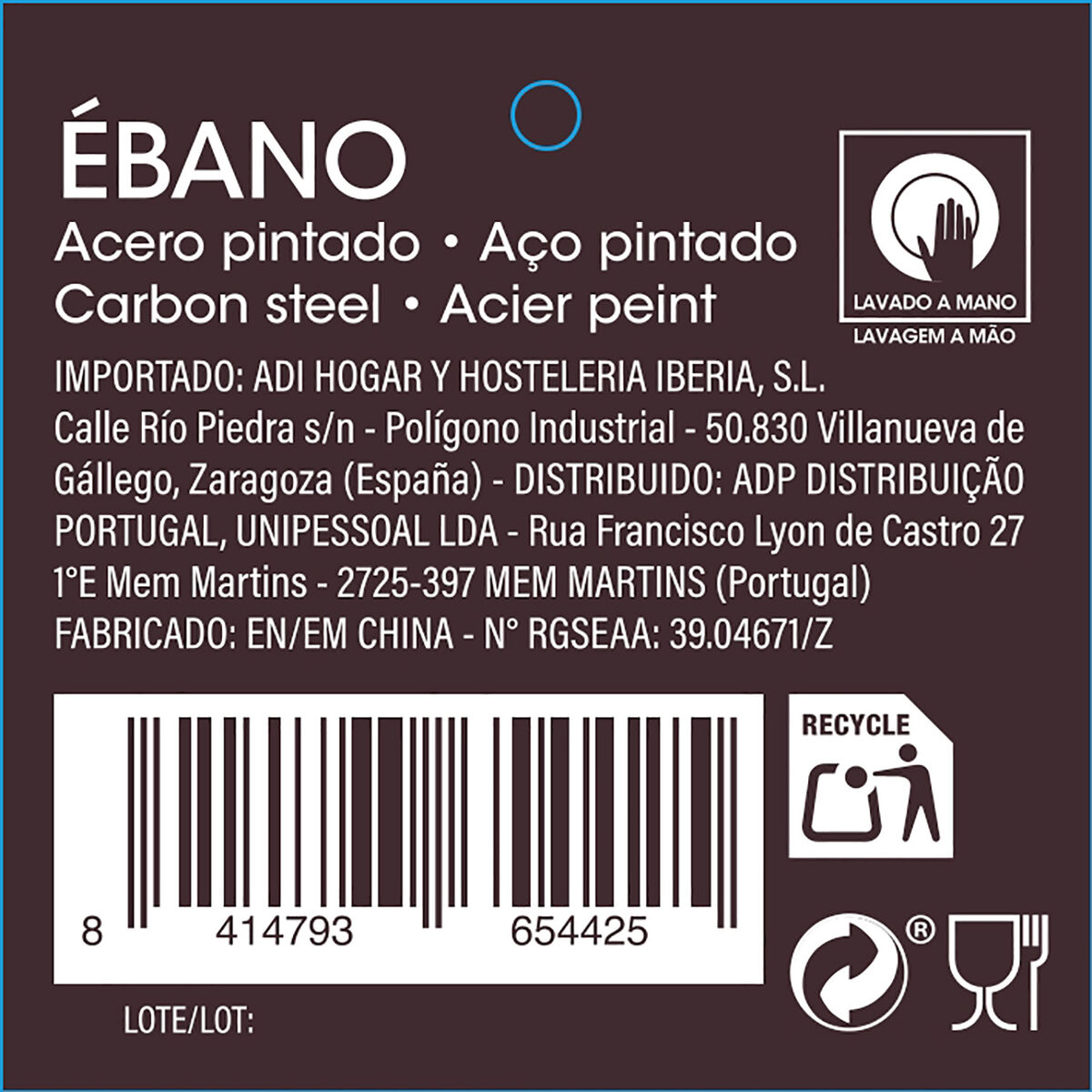 Fruit Bowl Quid Ebano 28 x 11,5 cm Black Metal