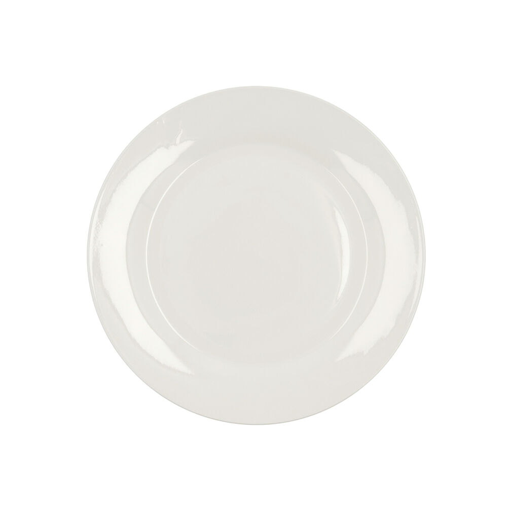 Flat plate Bidasoa Lis Ceramic White (Ø 26 cm)