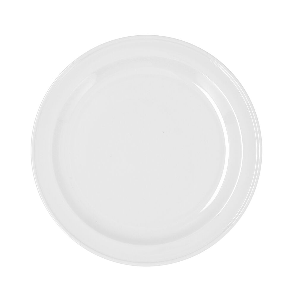 Flat plate Bidasoa Glacial Ceramic White (Ø 26 cm)