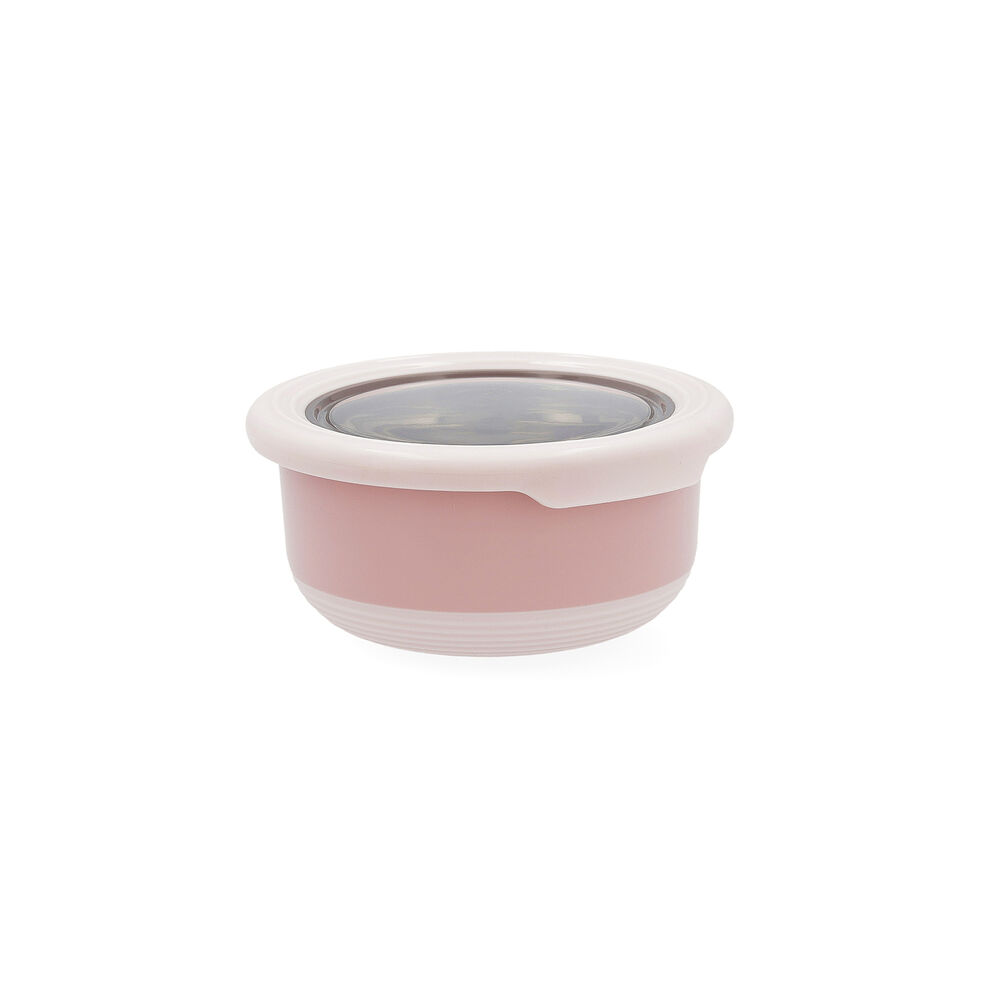Lunch box Quid Pink Metal Silicone (220 ml)