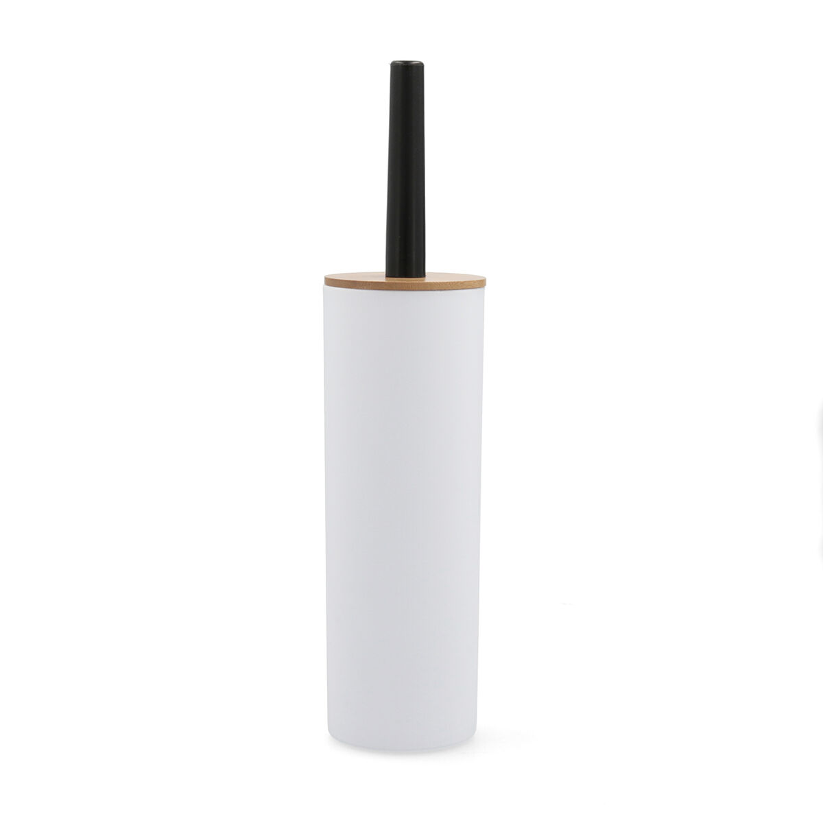 Brosse de salle de wc Quid Cabinet Bambou Blanc/Noir Plastique