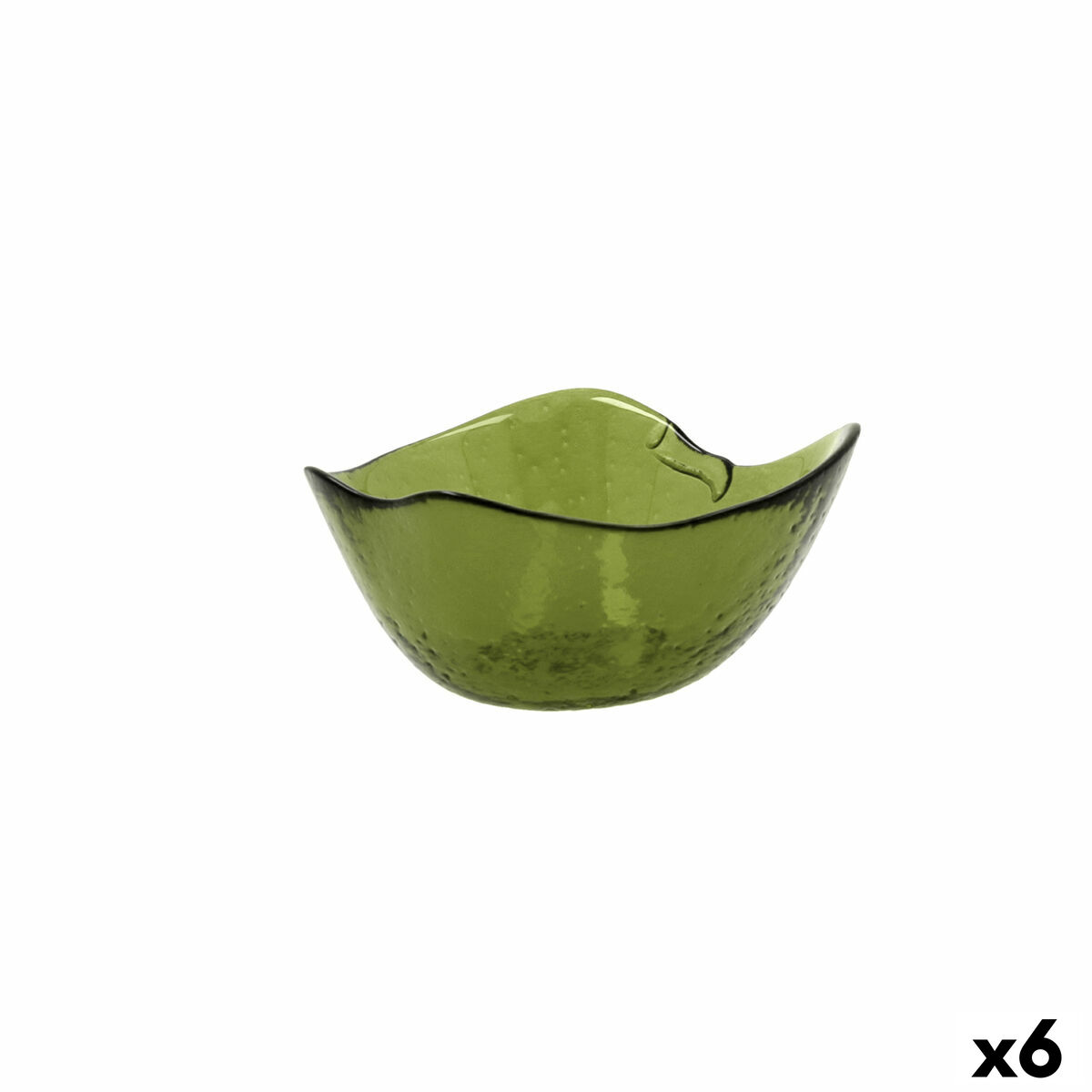 Bol Quid Acid Manzana 13 x 11,5 x 6 cm Verde Vidrio (6 Unidades)