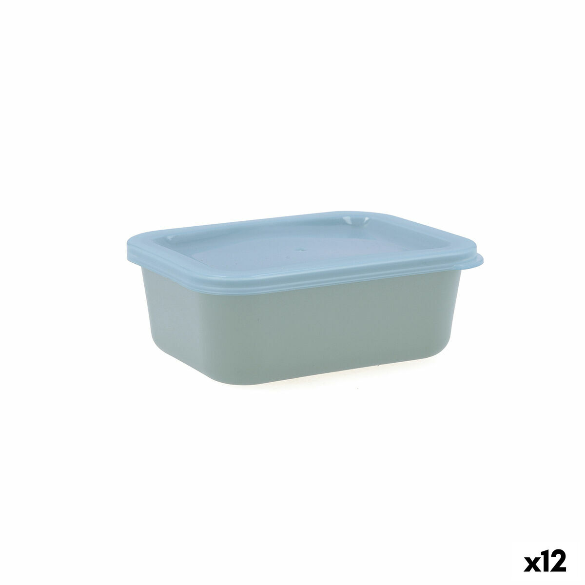 Boîte à repas rectangulaire avec couvercle Quid Inspira 380 ml Vert Plastique (12 Unités)