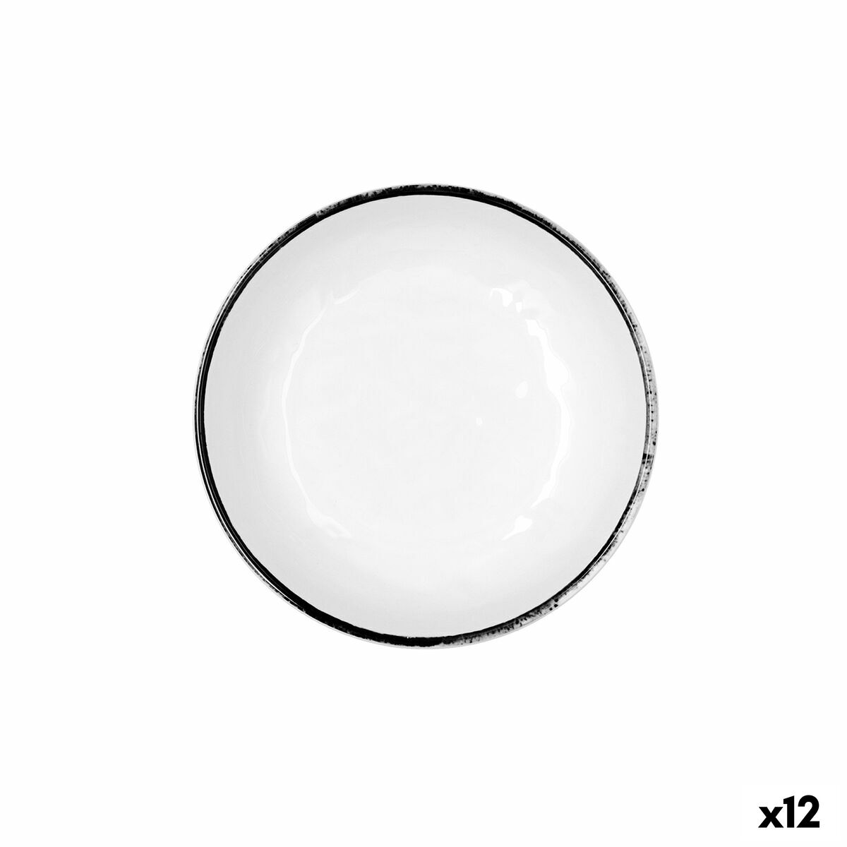 Bol Quid Select Filo Blanc Noir Plastique 16,6 x 5,8 cm (12 Unités)