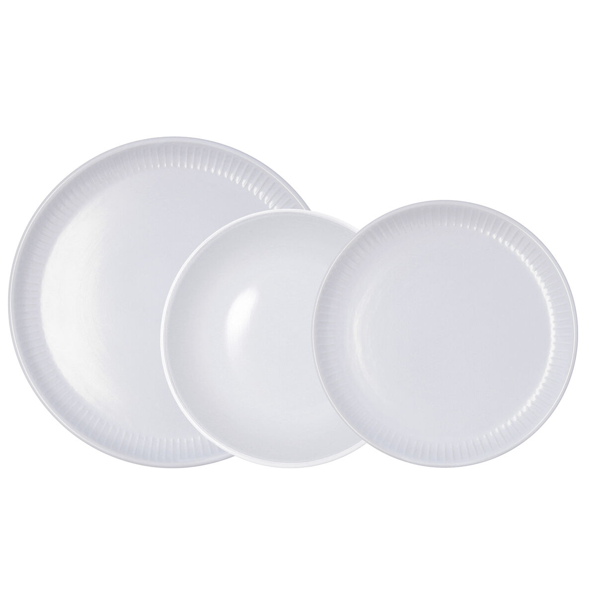 Assiettes Bidasoa Moana Gris Céramique 12 Pièces