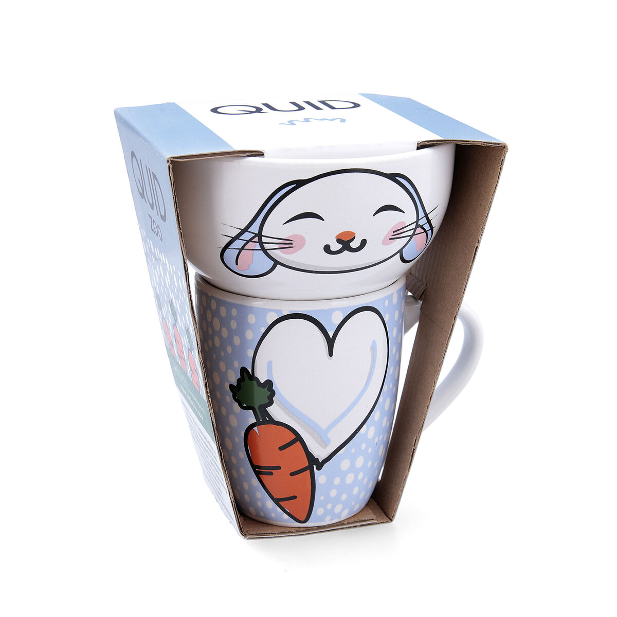 Image secondaire de Lot de tasses Quid Zoo Multicouleur Céramique Lapin
