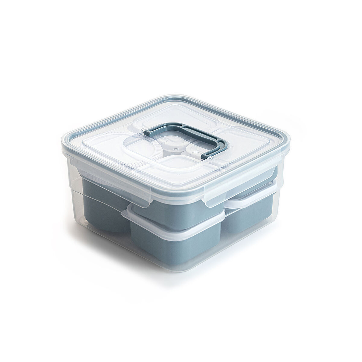 Ensemble de contenants de cuisine hermétiques empilables Quid Minimal 7 Pièces