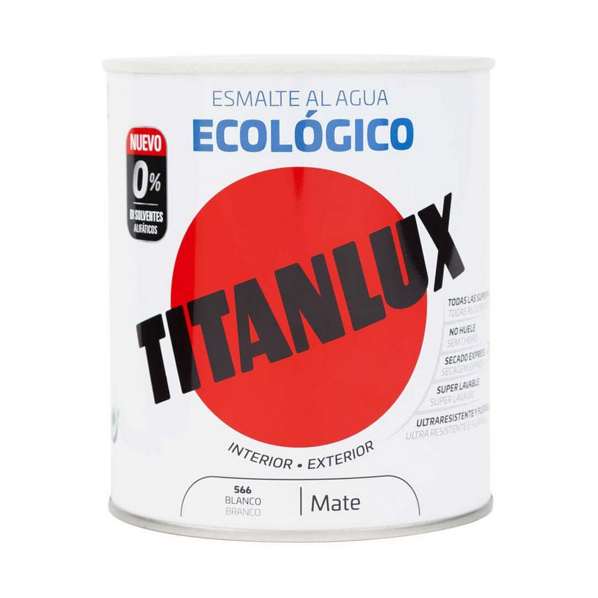 Peinture acrylique Titanlux 02t056614 Écologique 250 ml Blanc Mat