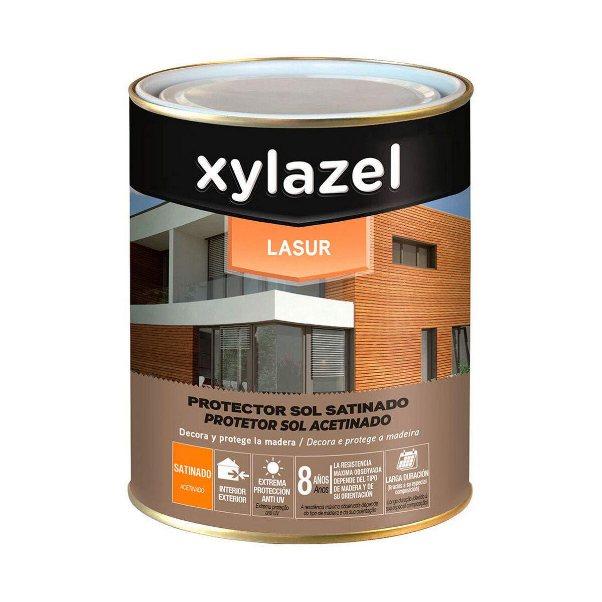 Protecteur de surface Xylazel 5396903 Résistant aux UV Incolore Satiné 375 ml