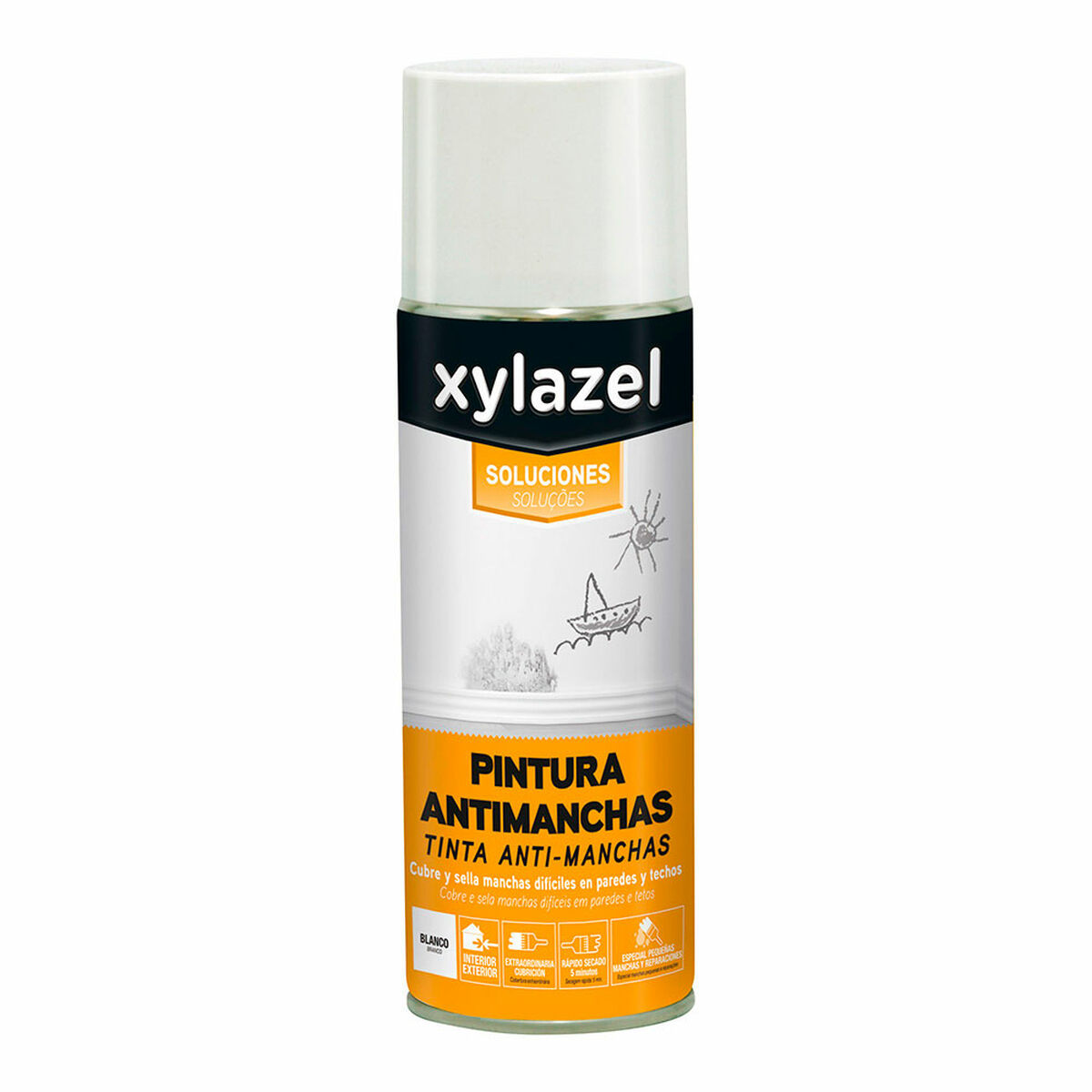 Peinture en spray Xylazel 5396500 Antitaches Blanc 500 ml