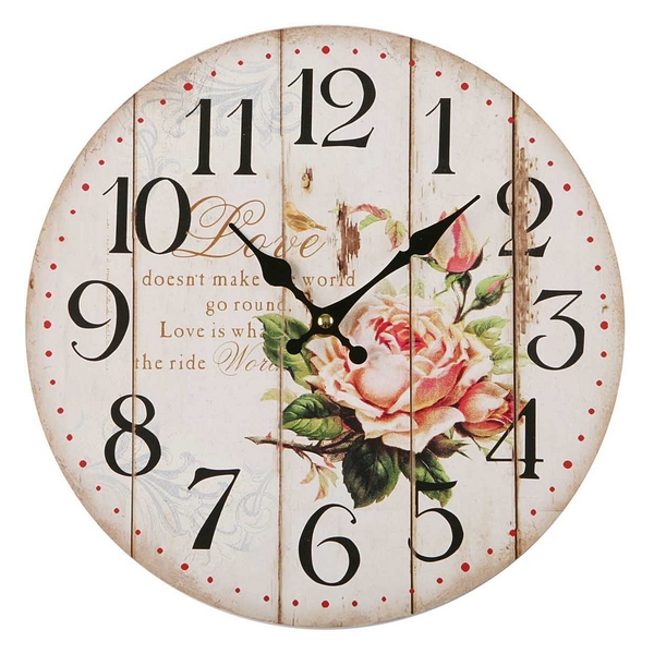Wall Clock Versa Rosé Metal (5 x 28 x 28 cm)