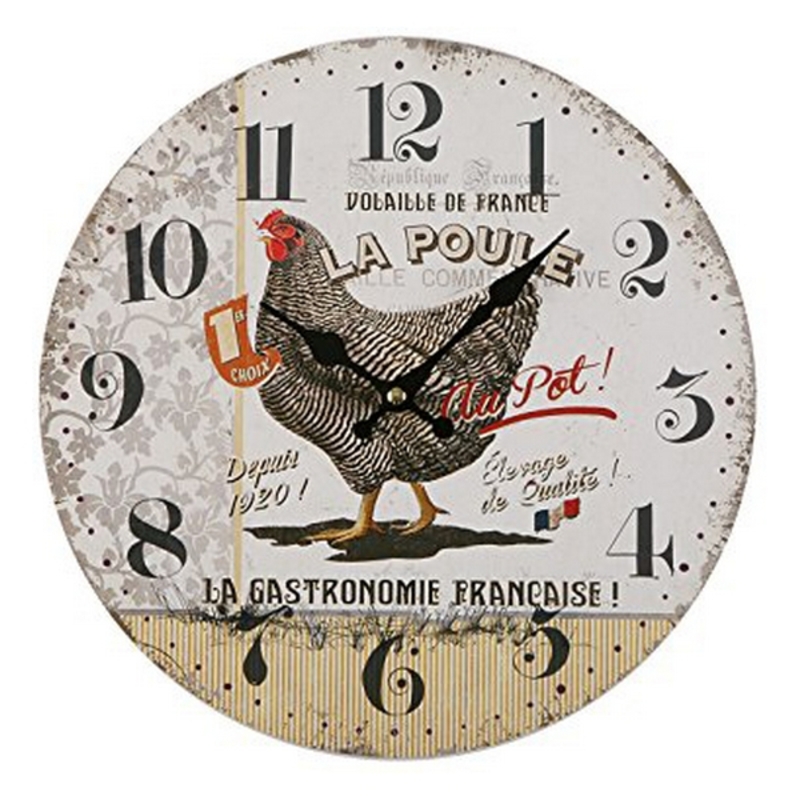 Wall Clock Versa Gallina Plastic (5 x 28 x 28 cm)