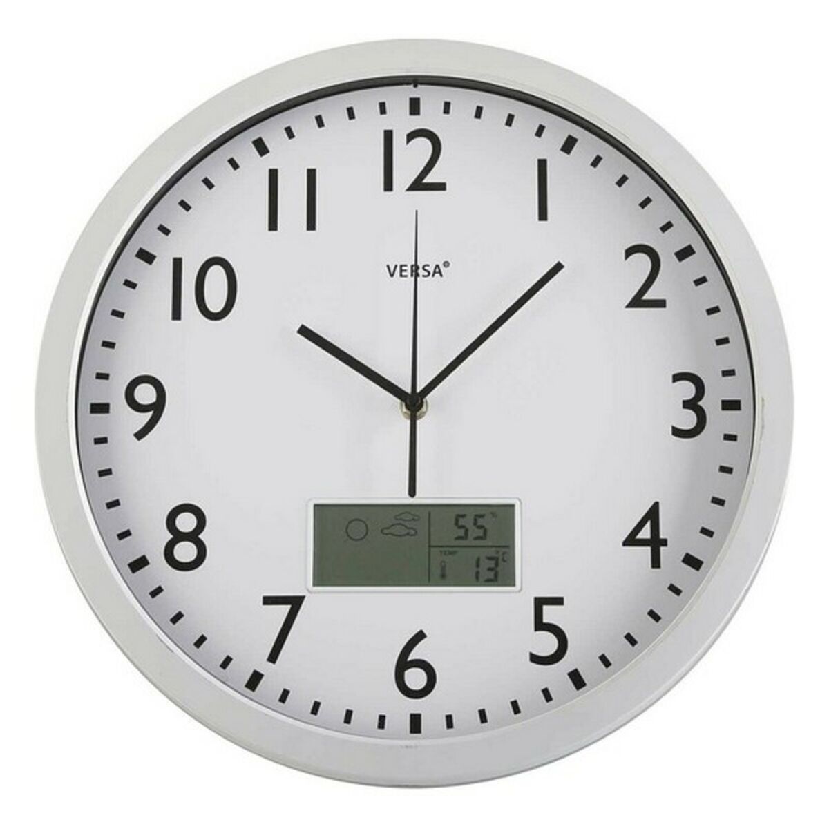 Horloge Murale Versa 18560239 Blanc Plastique Minimaliste 4 x 35 x 35 cm