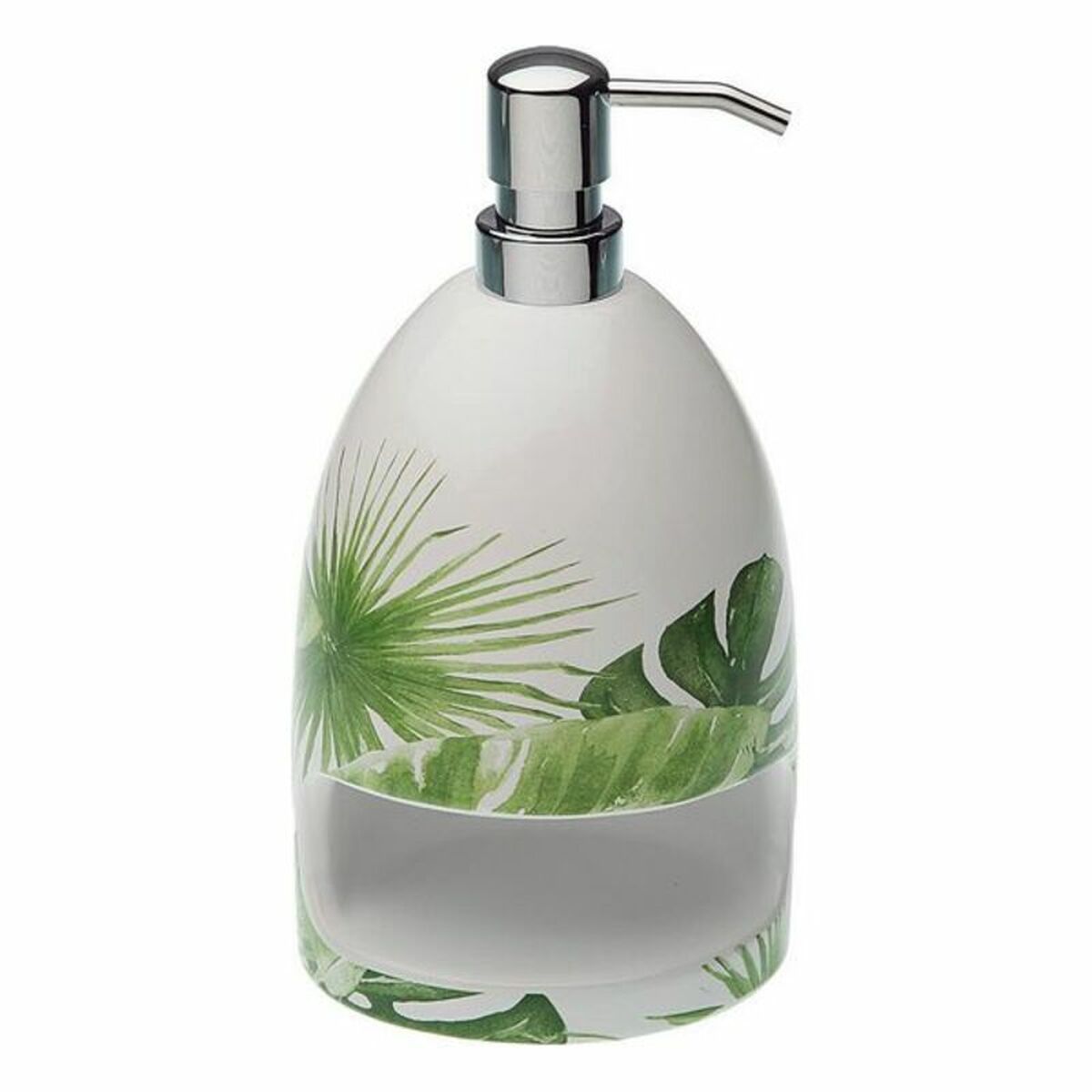 Soap Dispenser Versa New Leaves Ceramic (11 x 20,5 x 11 cm)
