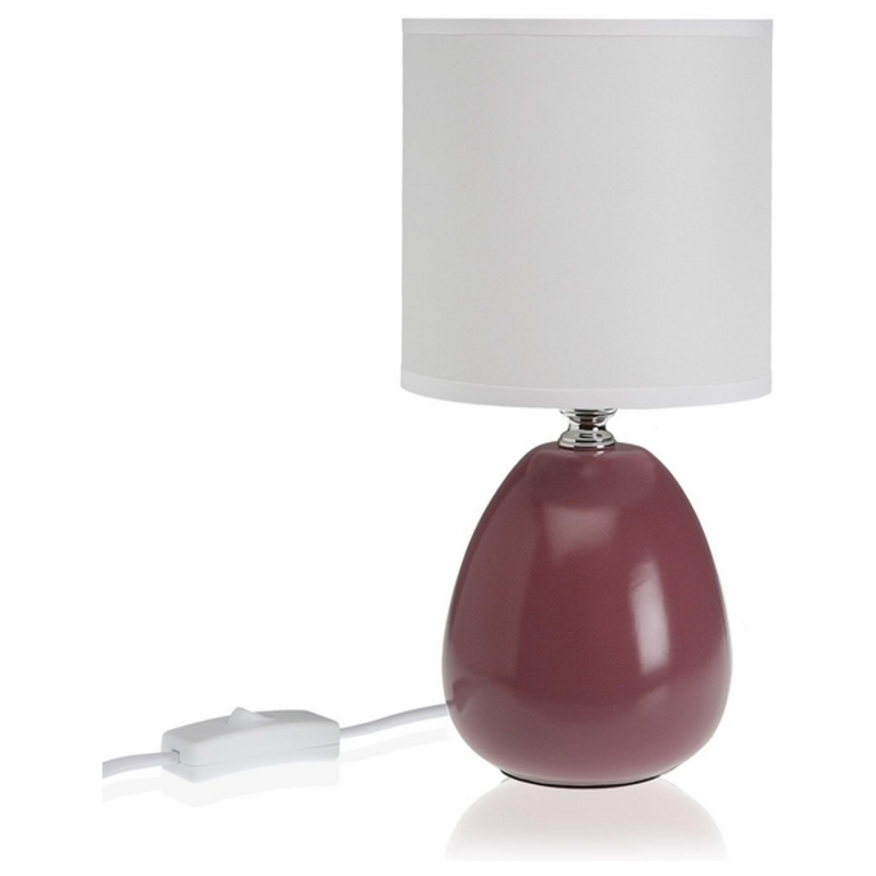 Desk lamp Versa Maroon Ceramic (13 x 13 x 13 cm) (13 x 27 x 13 cm)