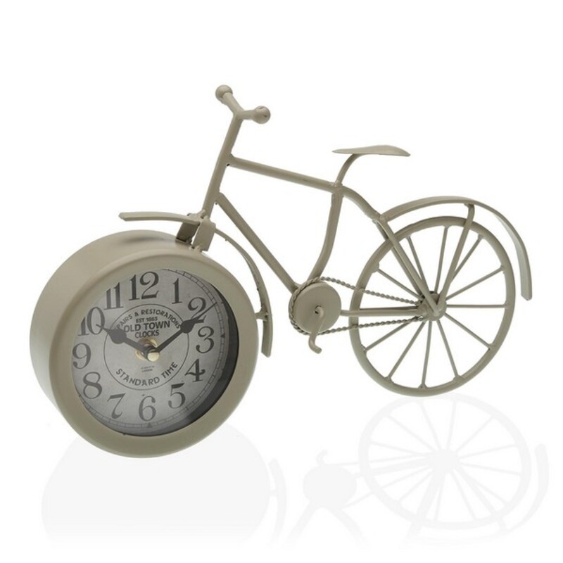 Horloge de table Bicicle Gris Métal (6 x 20 x 33 cm)