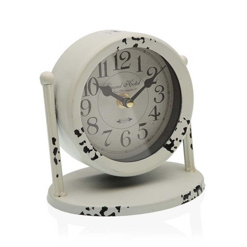 Horloge de table Blanc Métal (11 x 15 x 15 cm)