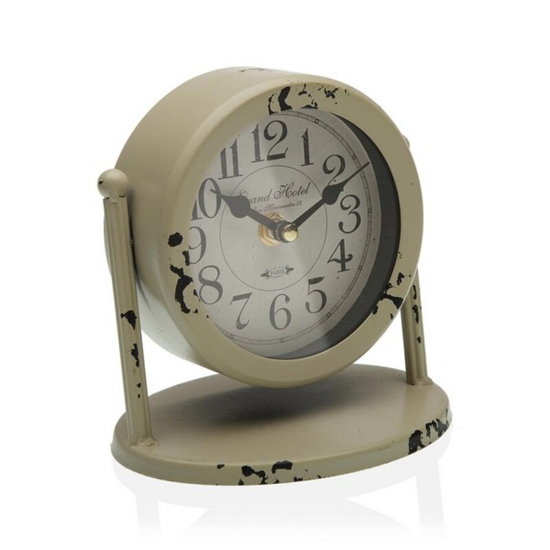 Reloj de Mesa Versa Metal (11 x 15 x 15 cm) (11 x 15 x 15 cm)