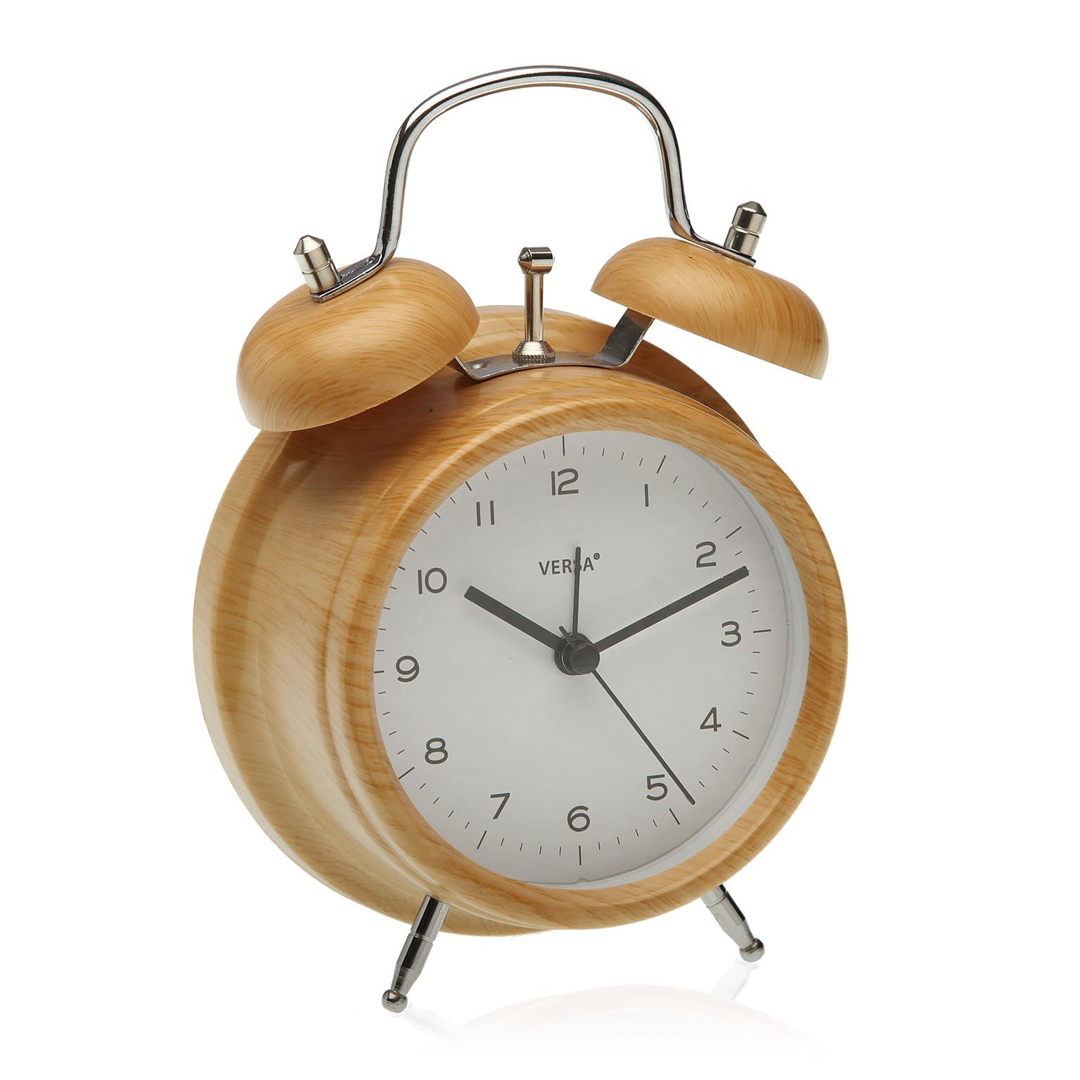 Alarm Clock Brown Plastic