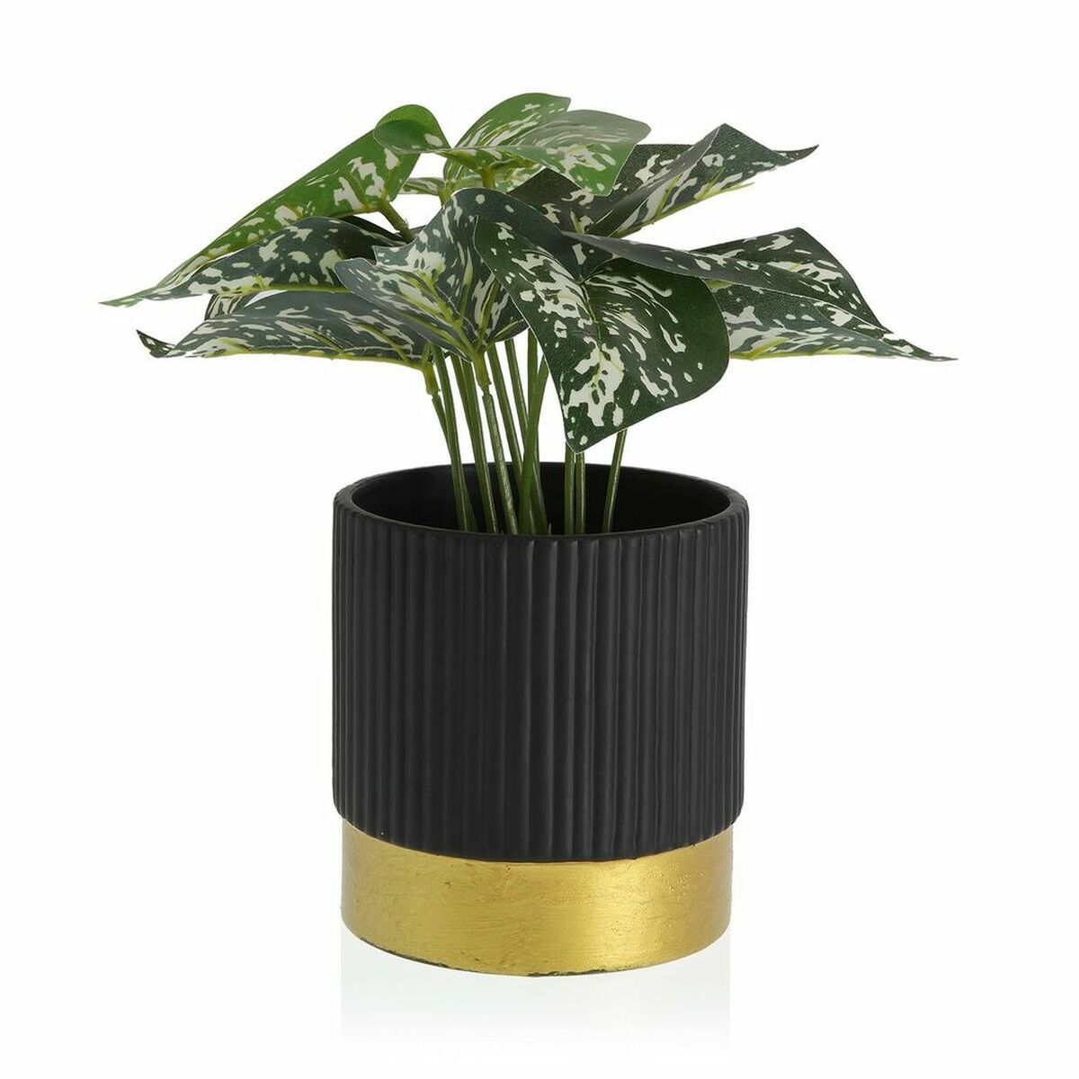 Plant pot Versa Black Ceramic (13,5 x 14 x 13,5 cm)