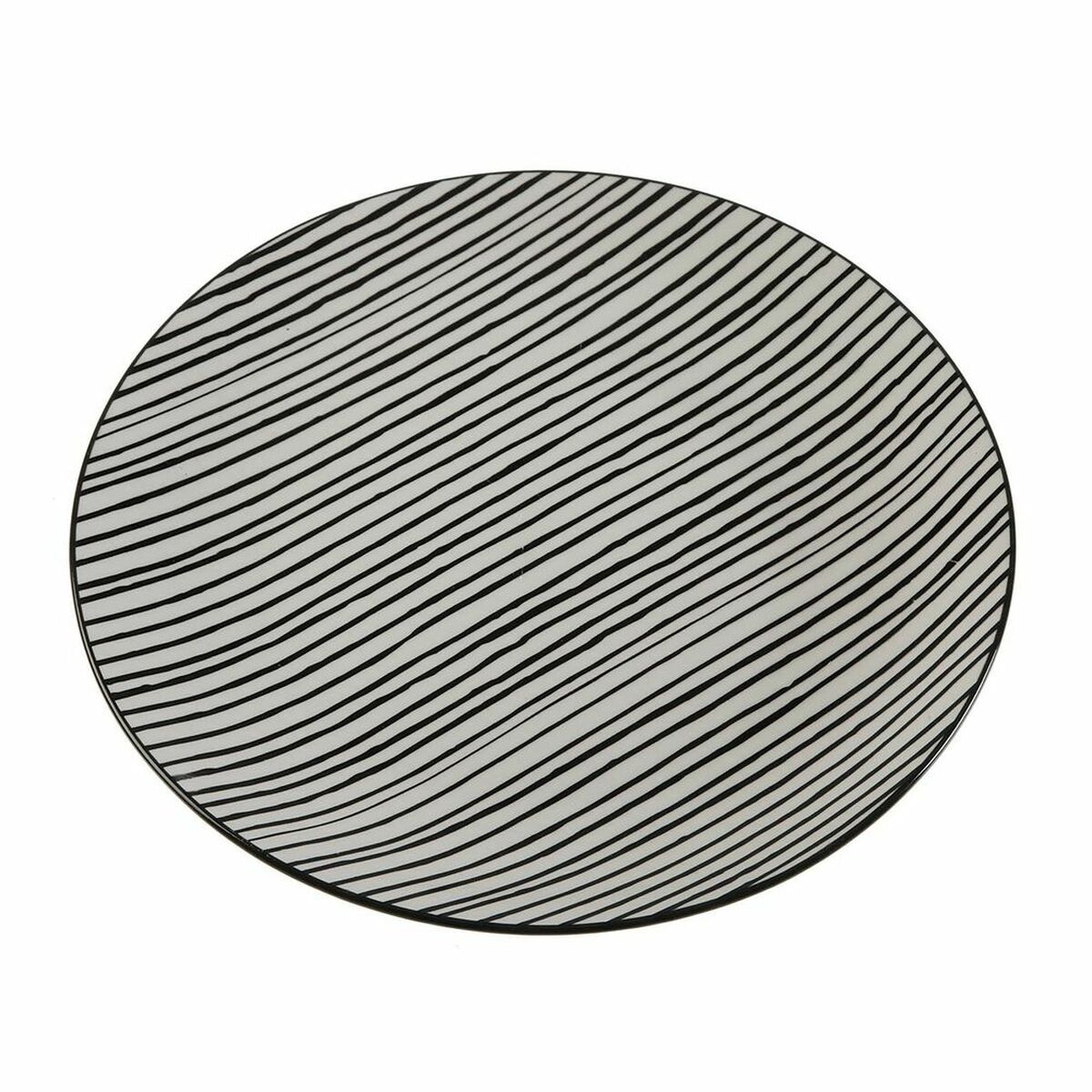 Assiette plate Versa Black Lines Porcelaine