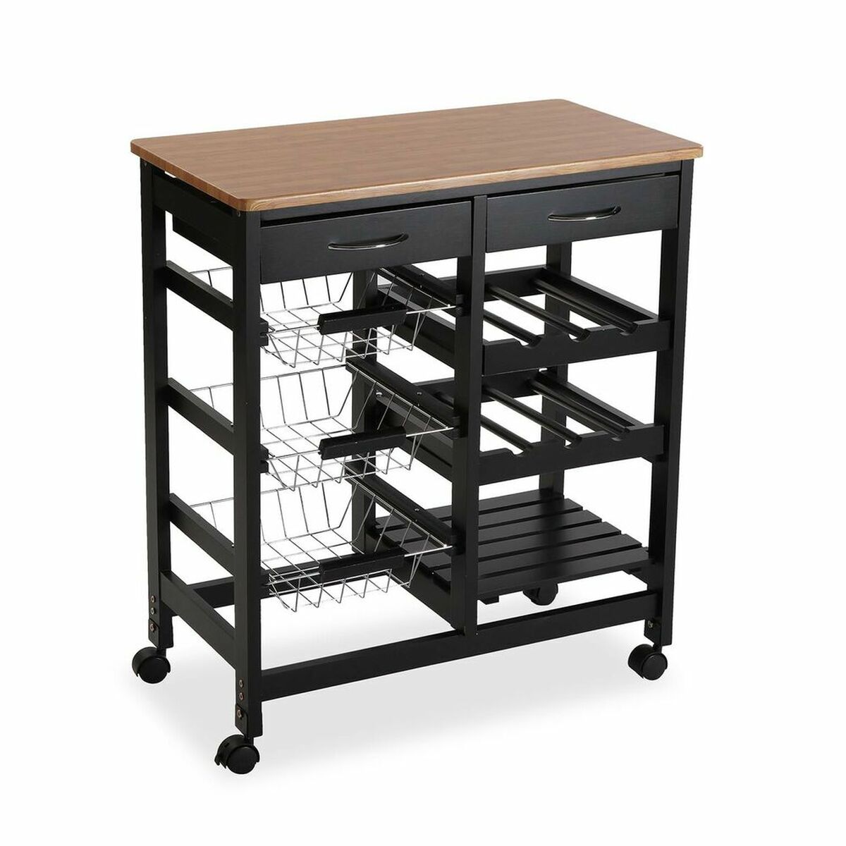 Chariot à légumes Versa BK Bois MDF (37 x 76 x 66 cm)