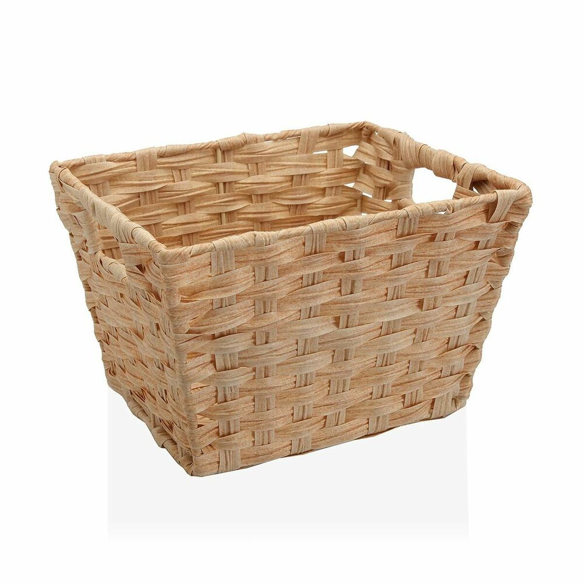 Basket Beige With handles Polyethylene (24 x 19 x 29 cm)