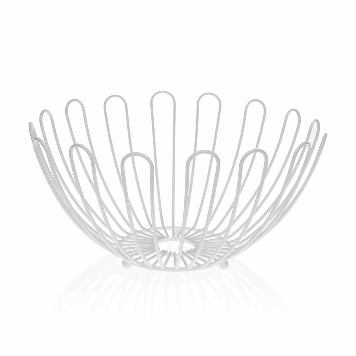 Frutero Versa Blanco Metal Acero (26 x 14 x 26 cm)
