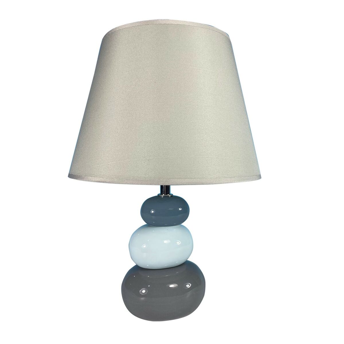 Lampe de bureau Versa Gris Bleu Céramique Textile (22,5 x 32 x 8,5 cm)