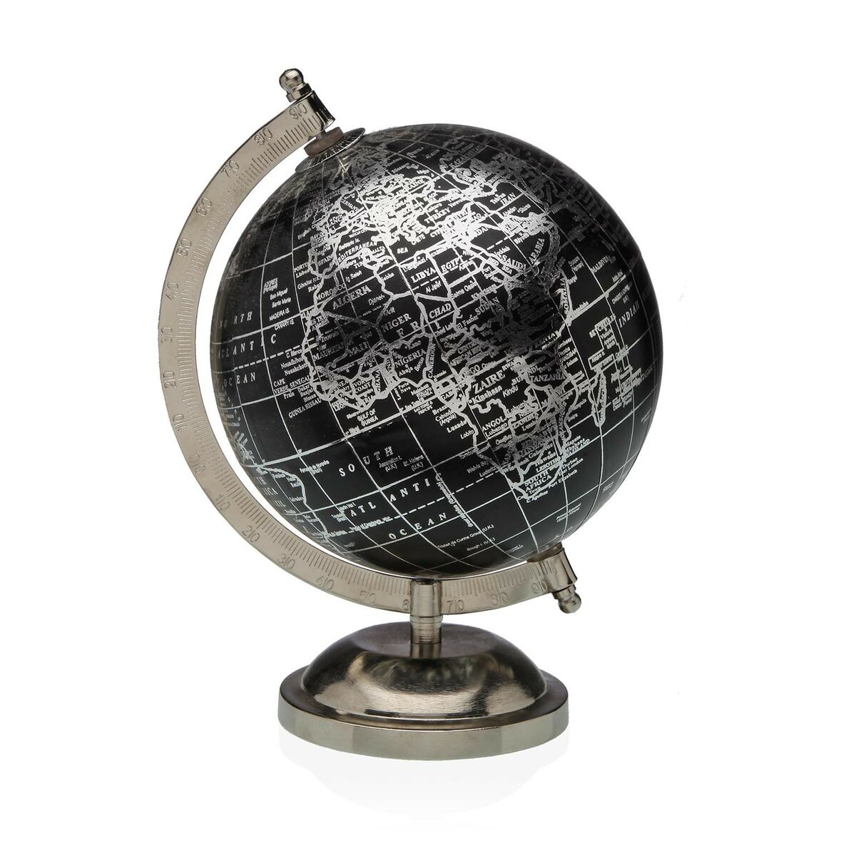 Globe terrestre Versa Argenté Métal 15 x 24 x 17 cm
