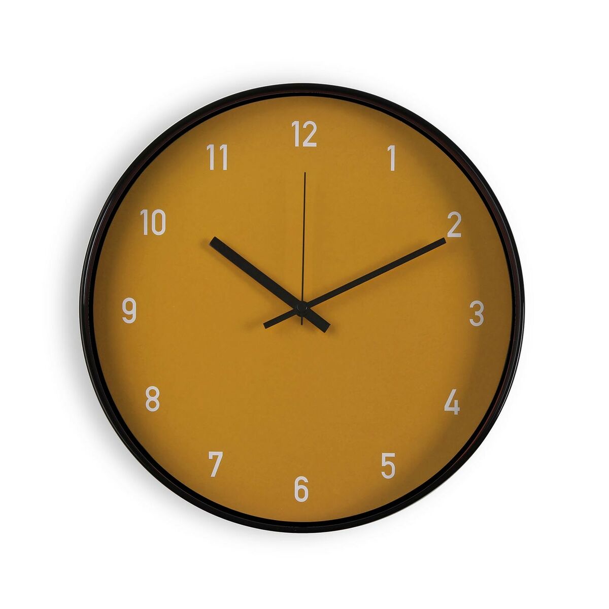 Wall Clock Versa Mustard Crystal Plastic 4 x 30 x 30 cm