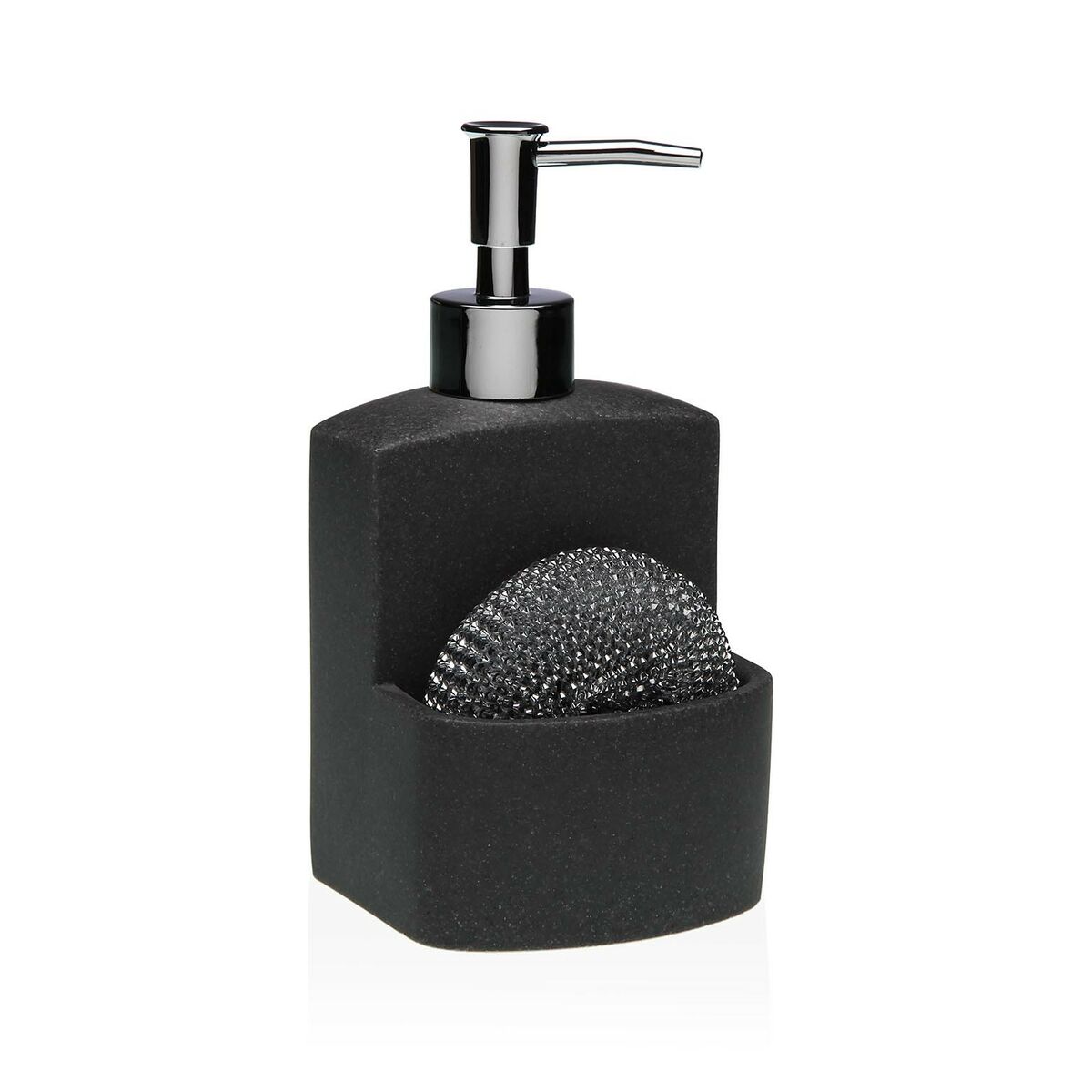 Distributeur de Savon Versa Noir Résine Céramique Minimaliste