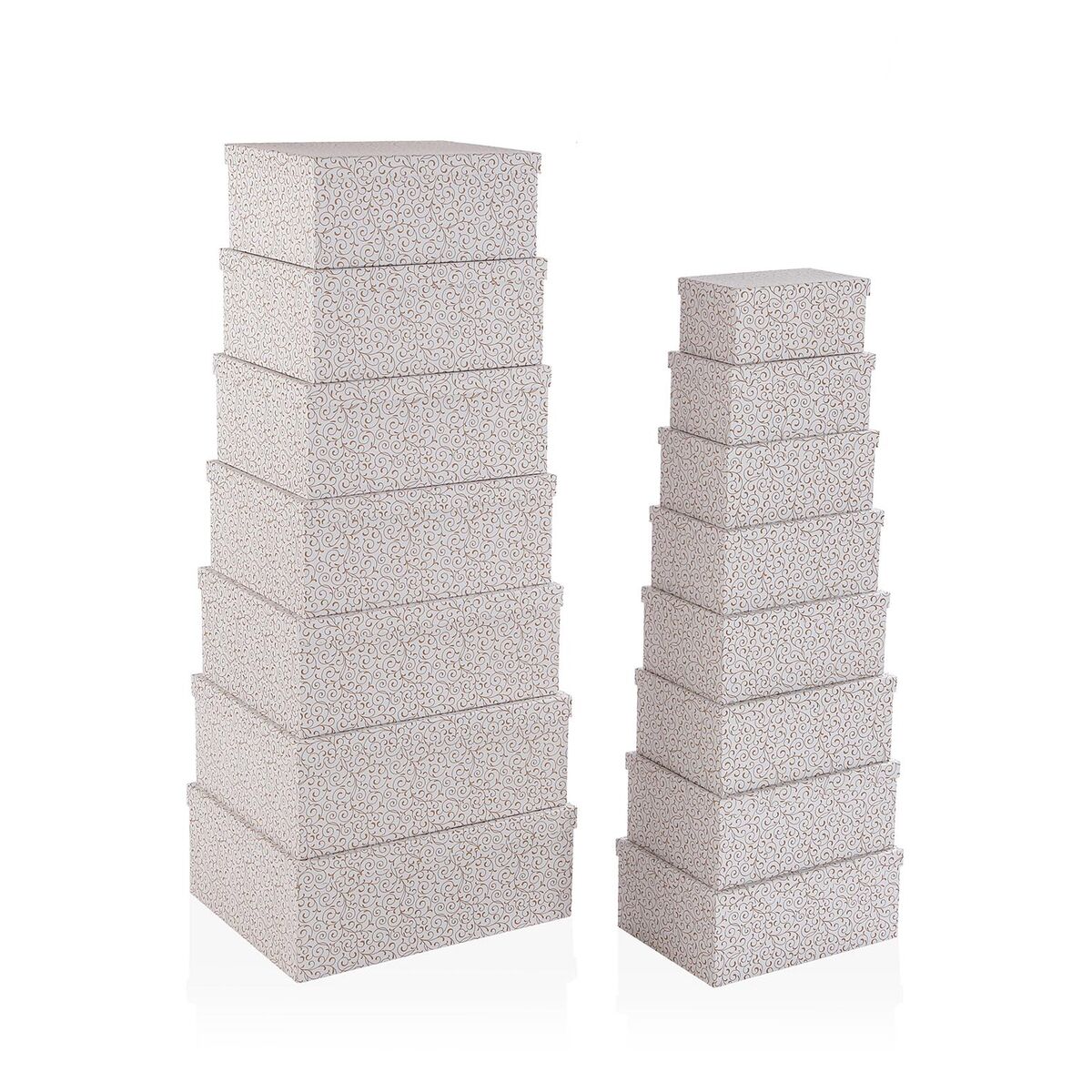 Set de boîtes décoratives Versa Serpentine Carton (15 Pièces)