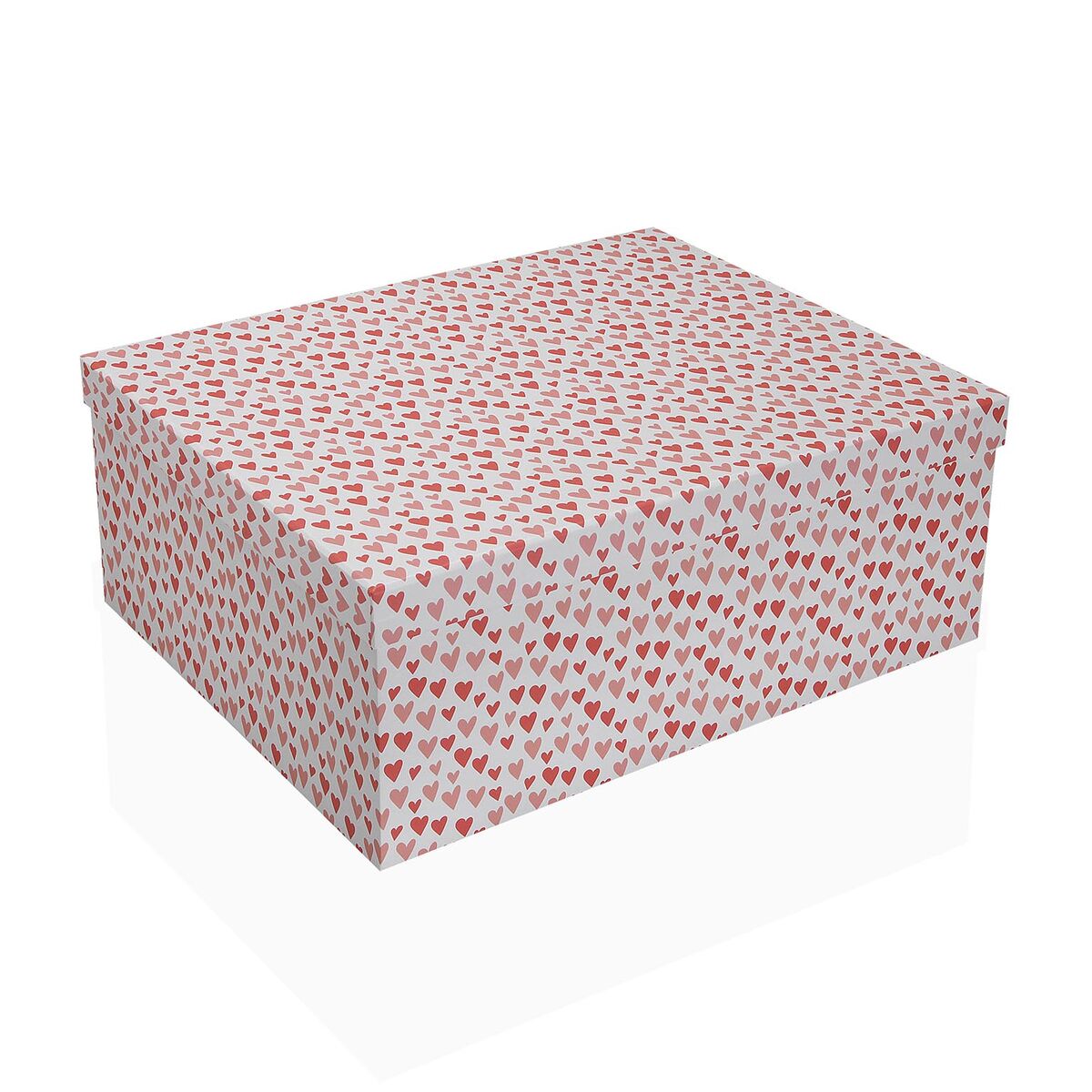 Image secondaire de Set de boîtes décoratives Versa Amore Rouge Carton Coeurs (15 Pièces)