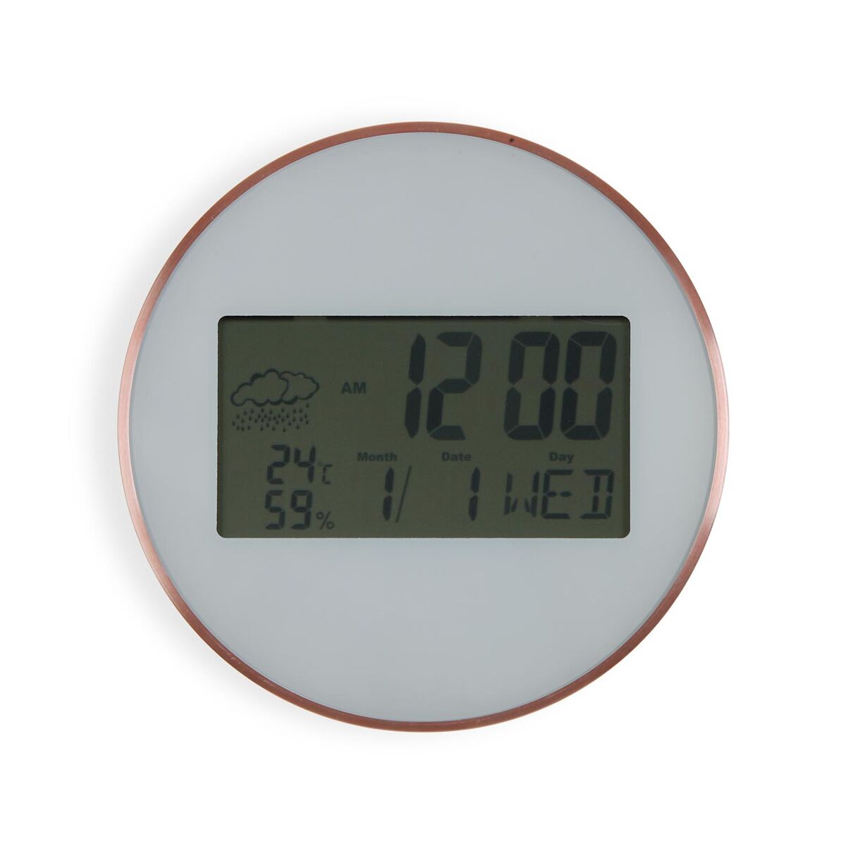 Horloge Murale Versa Blanc Plastique Minimaliste 2,8 x 25 x 25 cm