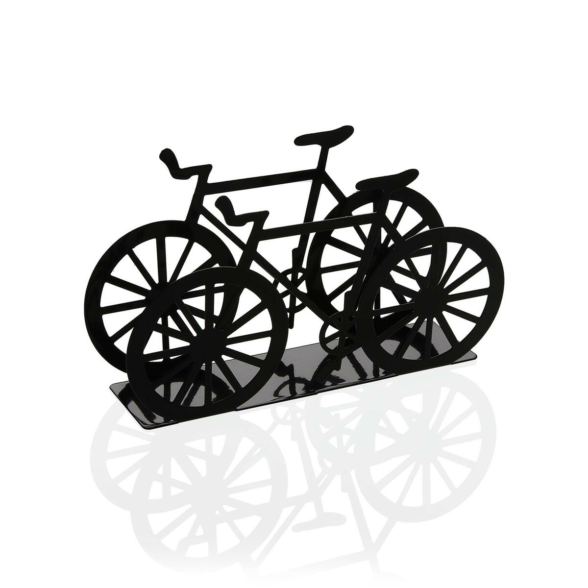 Porte-serviettes Versa Noir Métal Céramique Acier Fer 4,5 x 9,5 x 16,5 cm Bicyclette