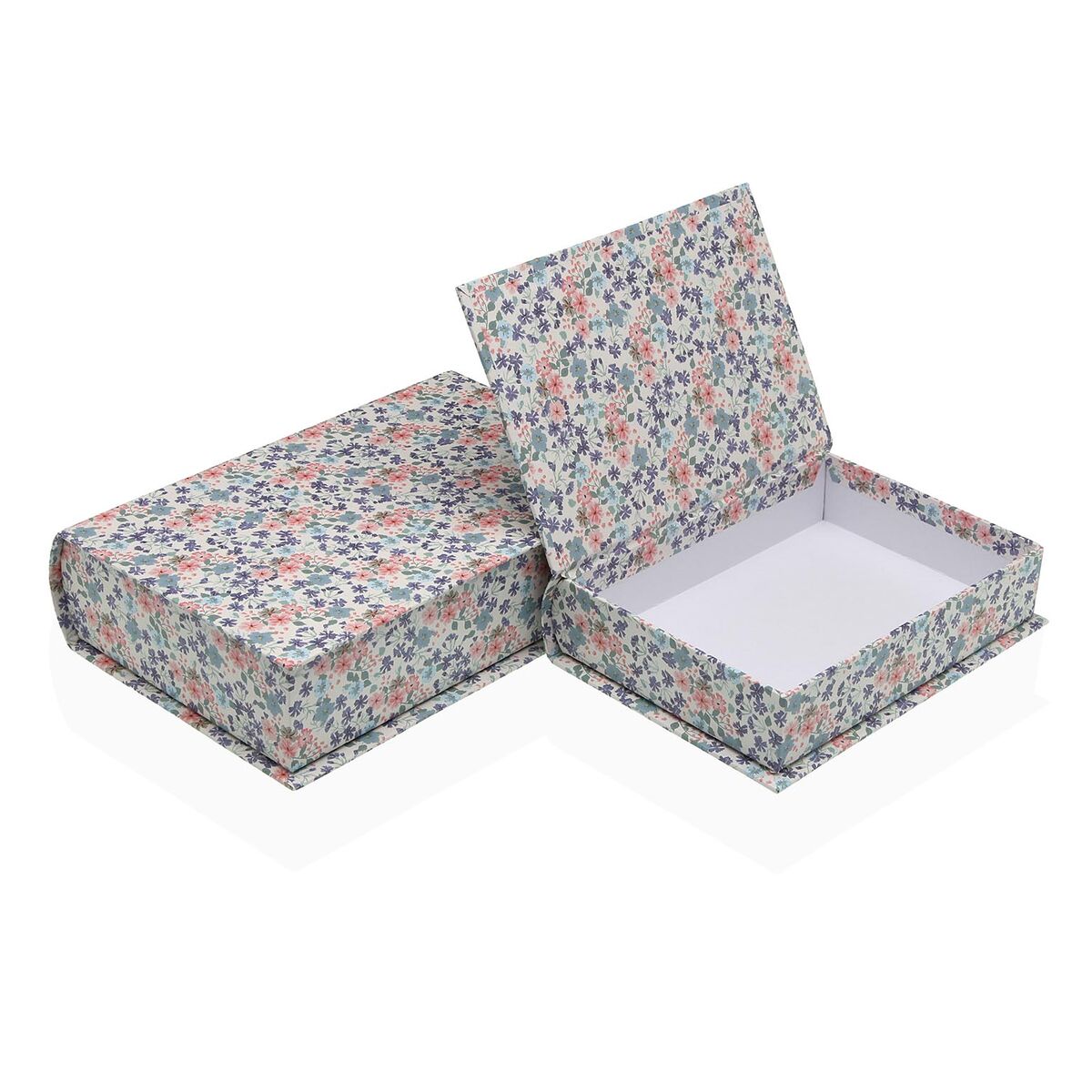 Image secondaire de Boîte Décorative Versa Toile Bois MDF Fleurs Livre