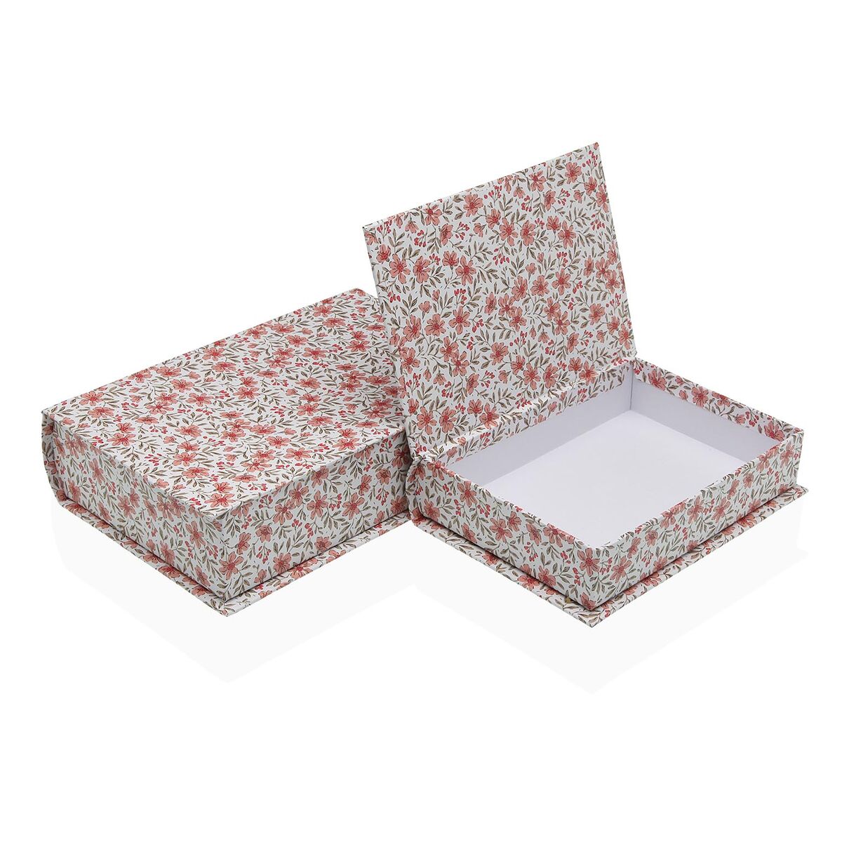 Image secondaire de Boîte Décorative Versa Toile Bois MDF Livre Roses