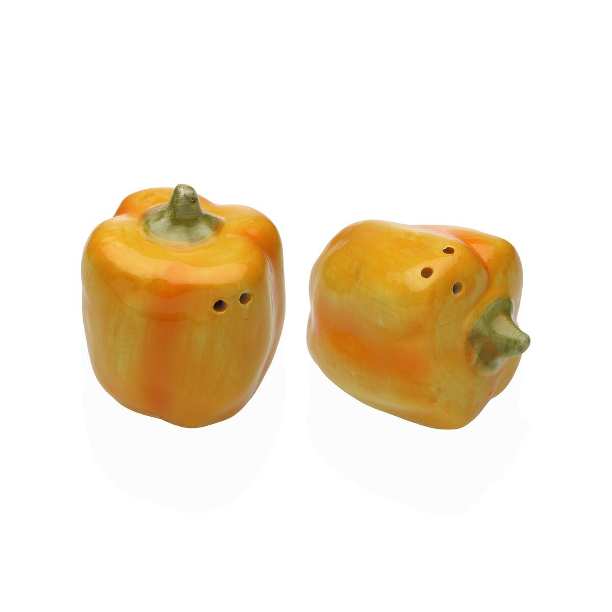 Salière et Poivrière Versa Céramique Dolomite Poivrons 7 X 5,8 X 5,8 CM
