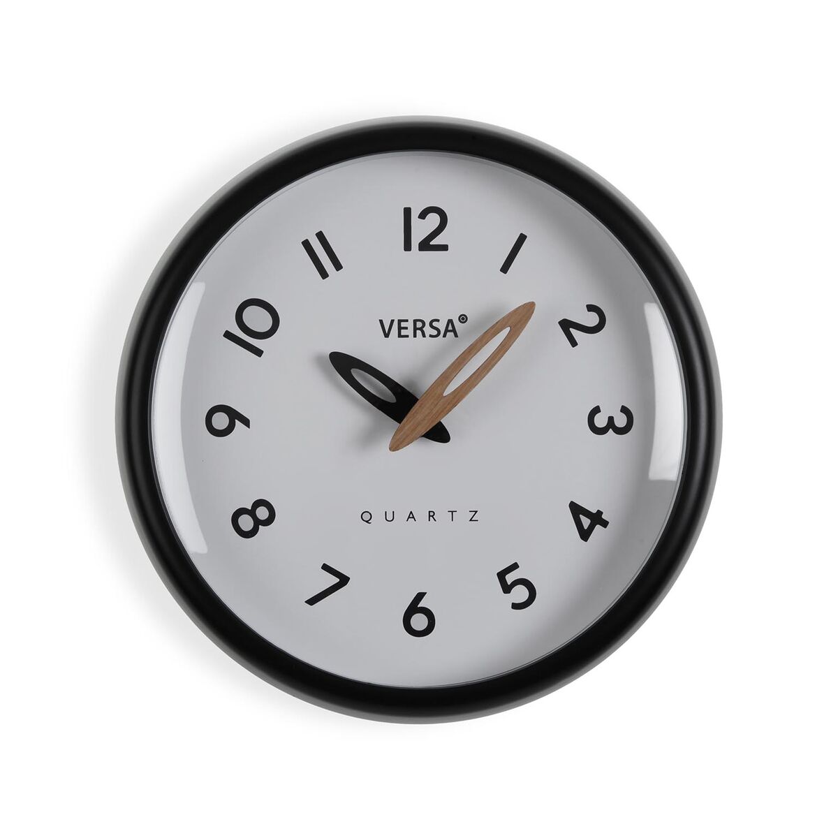 Horloge Murale Versa Blanc Noir Plastique